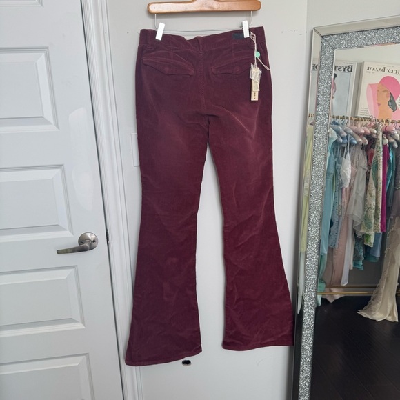 NWT DIESEL Women's Wine Red Corduroy Flare Pants y2k hippy boho 29 - Picture 7 of 9